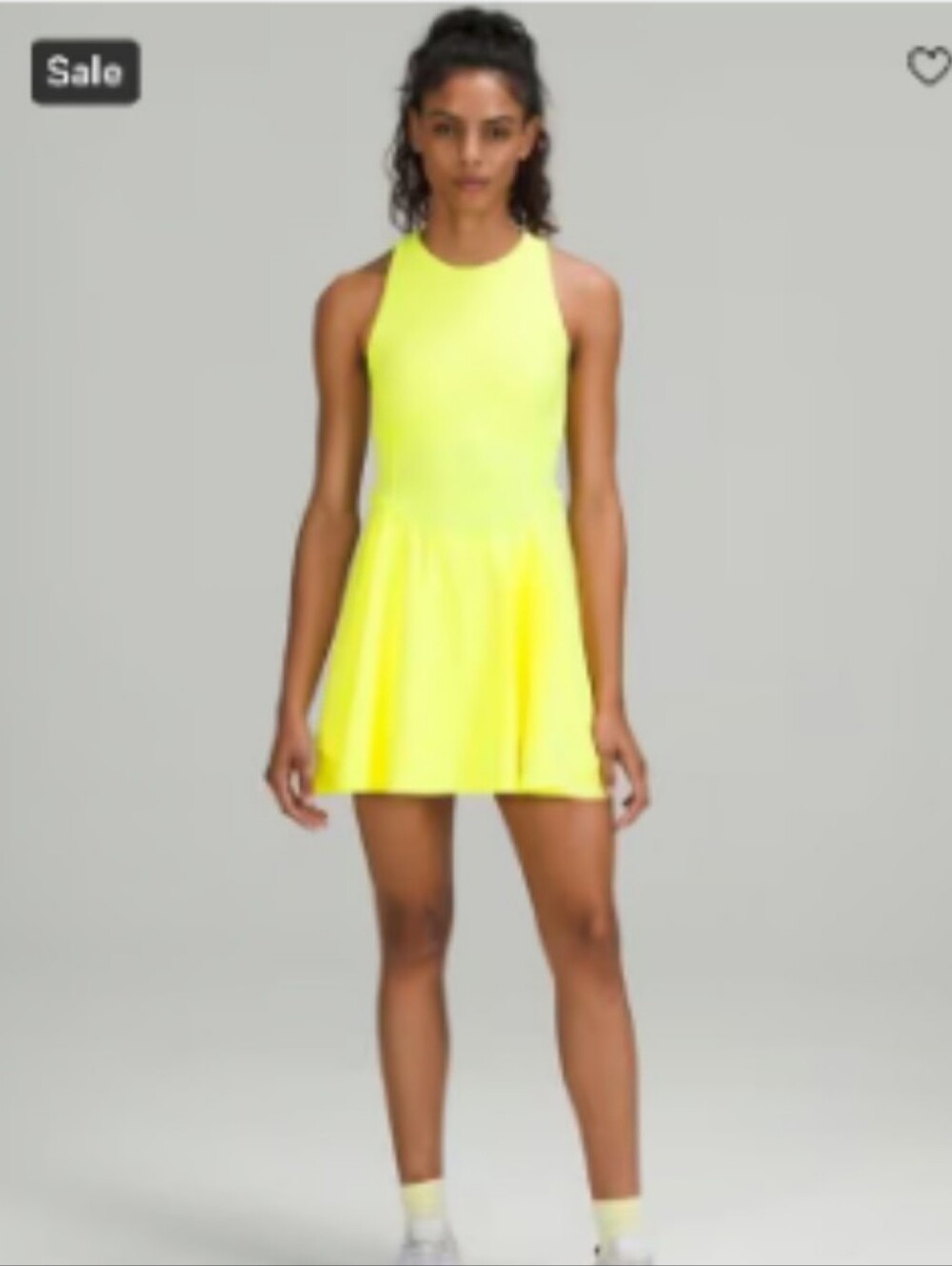 NWT Lululemon Neon Yellow Elle Court Crush Tennis Dress With Shorts Sz 6